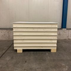 PIR + Agnes dak & zolderplaten wit linnen 1300x600x100+12mm Rd:4,55 (=10,92m²) Outlet PIR
