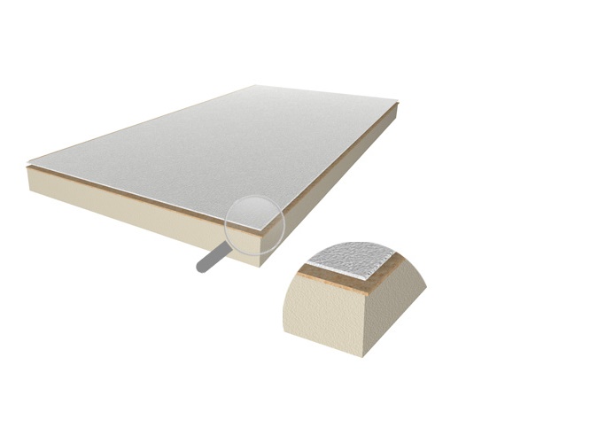 PIR + Agnes plaat met een witte structuur laag